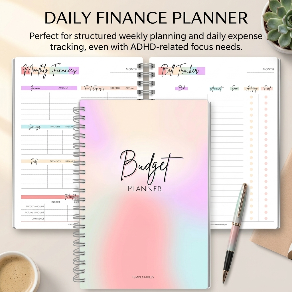 Planner Weekly Budget - Buku Catatan Penghasilan dan Pengeluaran Harian