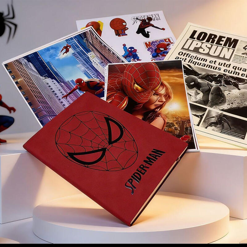 Journal Leather Hardcover - Buku Catatan Kulit PU Spiderman A5,