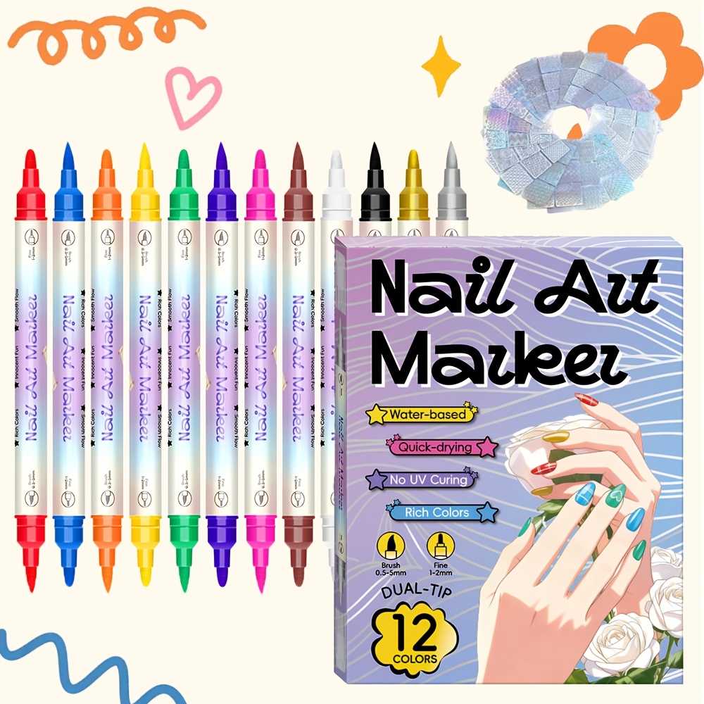Copic Marker Sketch - Set Pena Seni Kuku 12 Warna,