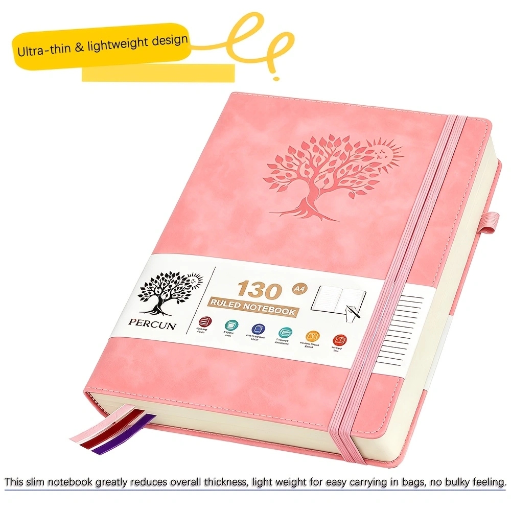 Journal Leather Hardcover - Buku Catatan Diary Bersampul Keras A4,