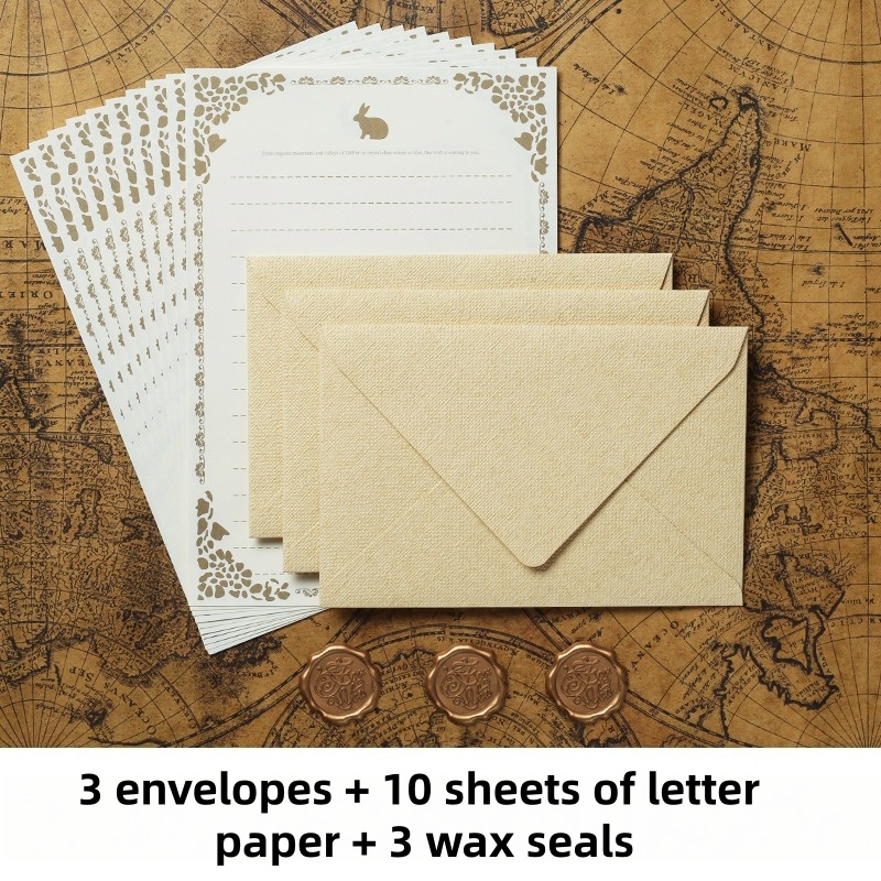 16 Buah Amplop Linen Antik Set - Letter Envelope Kraft ulasan dan harga