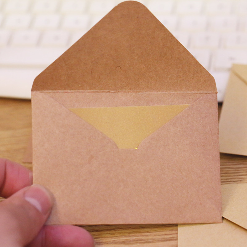 (10 Buah/Lot) 10*7CM Warna Amp - Letter Envelope Kraft ulasan dan harga