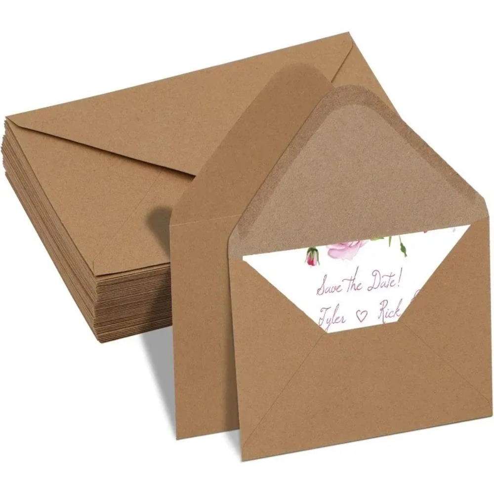 50 Buah Amplop Kertas Mini Kos - Letter Envelope Kraft ulasan dan harga
