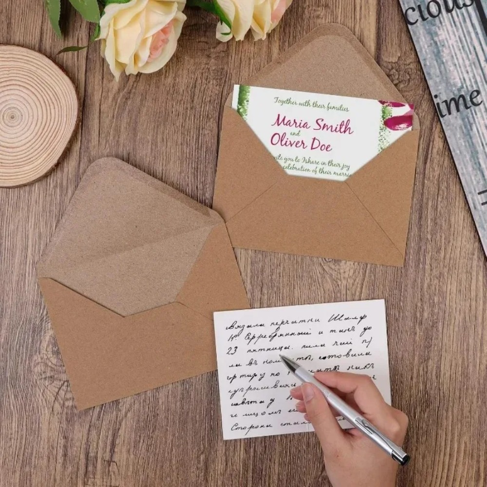50 Buah Amplop Kertas Mini Kos - Letter Envelope Kraft ulasan dan harga