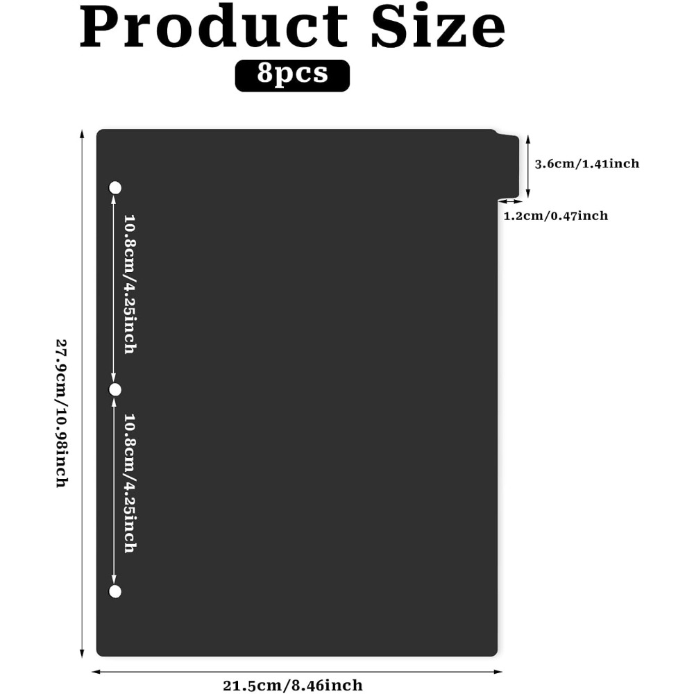 8 Sekat Binder Plastik Hitam A - Index Tab Divider ulasan dan harga