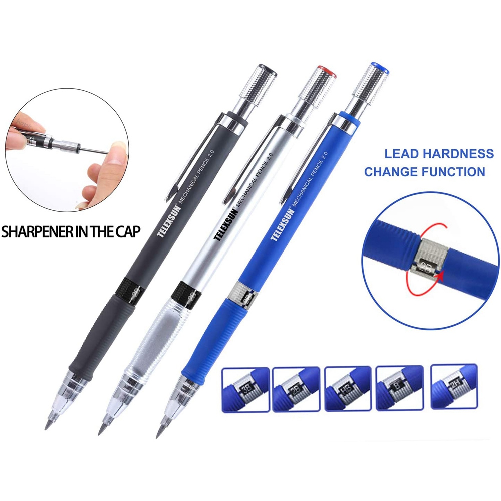 Pensil Mekanik 2.0Mm 2B Pensil - Ideal Stationery & Office Supply ulasan dan harga