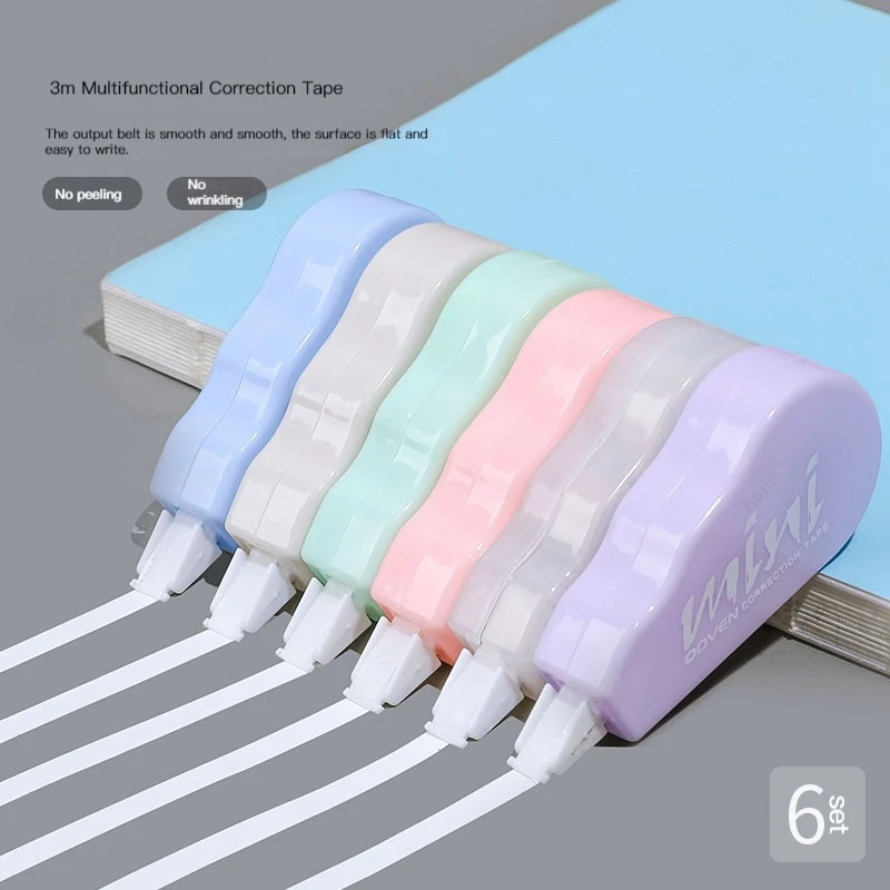 6 buah/pak pita koreksi hadiah - Correction Tape Roller ulasan dan harga