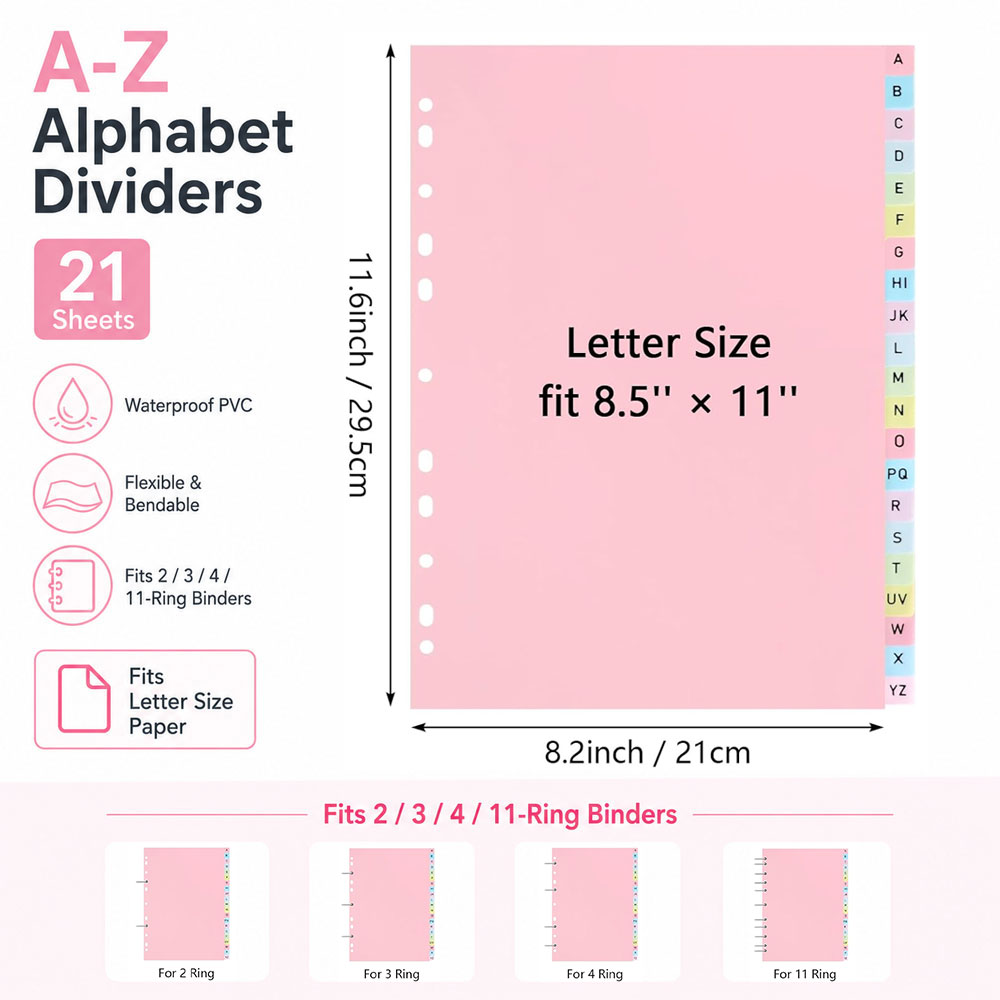 21 Lembar Pembatas Binder Alfa - Index Tab Divider ulasan dan harga