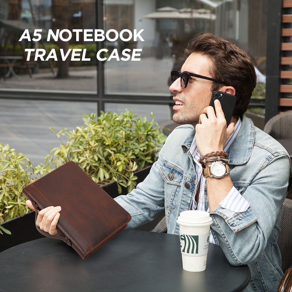 Tas genggam ritsleting kulit a - Journal Leather Hardcover ulasan dan harga